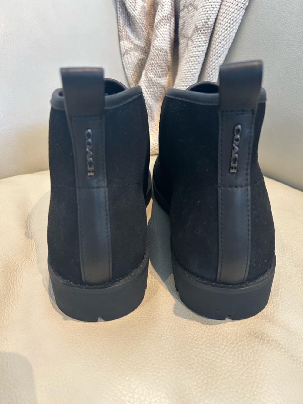 Coach Men’s Black Suede and Leather Trim Boots - Never Worn! - Picture 5 of 10